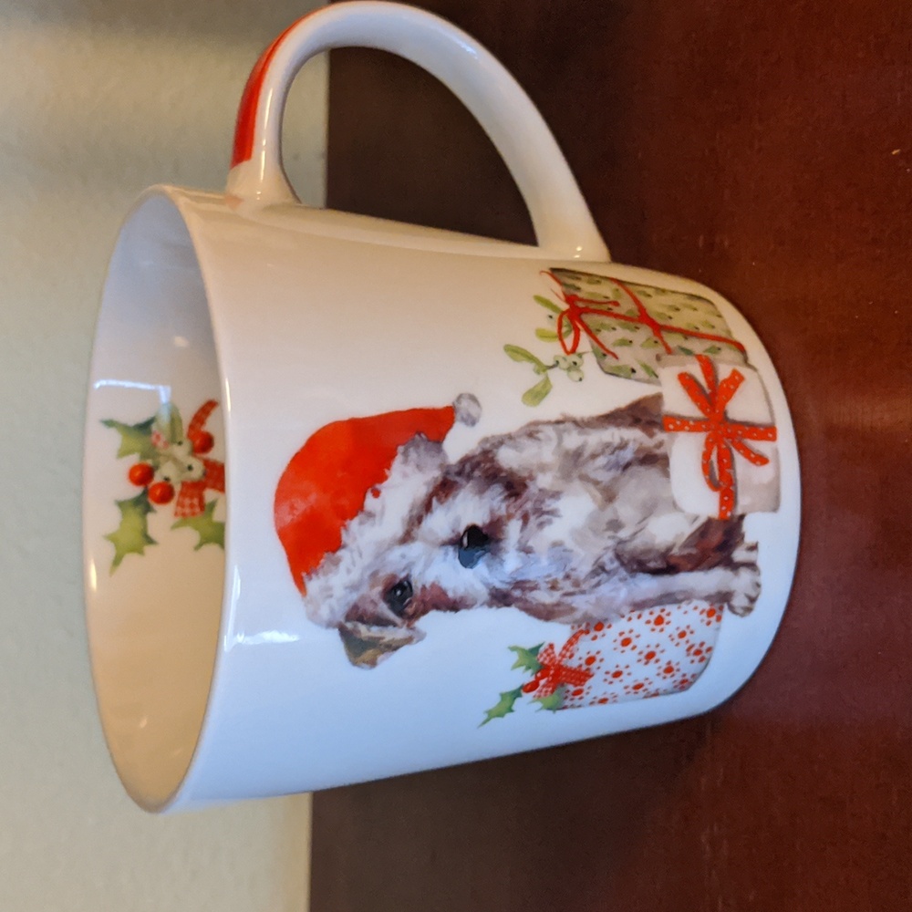 Santa Dog Mug Cup Bone China Pet Lover Puppy Coffee Presents Christmas Gifts - Picture 3 of 3